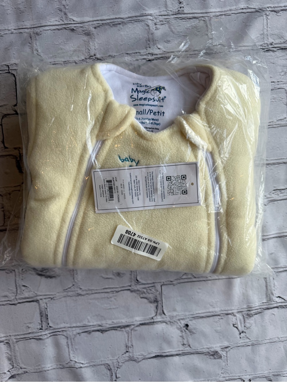 Baby Merlin’s Magic Sleepsuit 3-6 Months Small Yellow New In Package Bunting